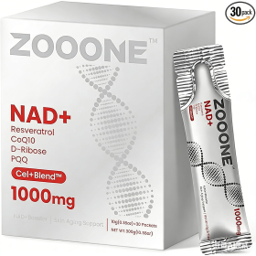 NAD booster, suitable for men and women (30 packs) with high-quality nicotinamide riboside and resveratrol, helping cellular energy (packaging: 30 packa)